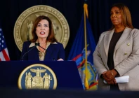 new york governor kathy hochul and new york attorney general letitia james attend a press conference regarding an investigation into alleged sexual assault at cornell university in new york city us october 2 2026 reuters