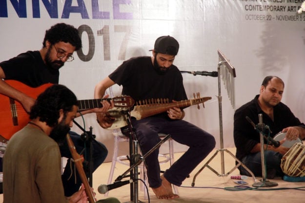 A musical performance was held a musical performance by Azad Sur. PHOTO: ATHAR KHAN/EXPRESS