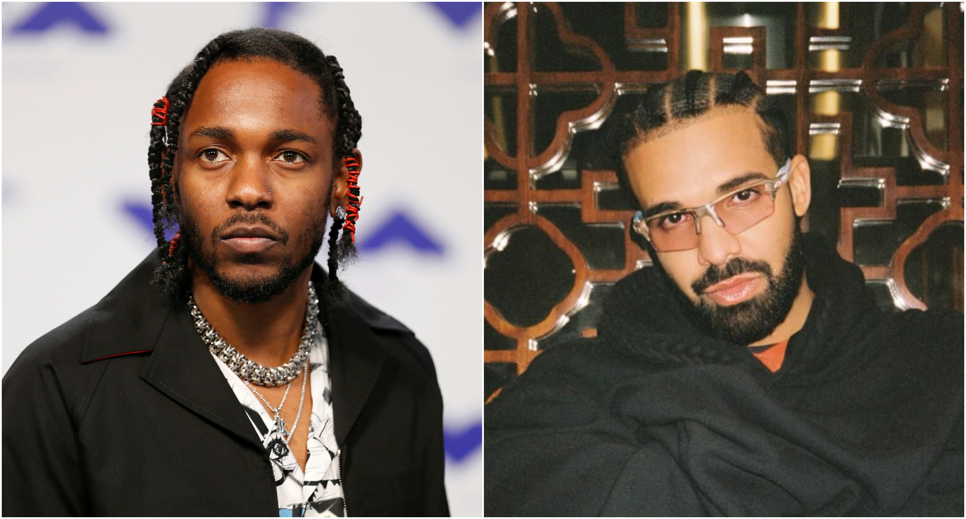 kendrick lamar courtesy reuters and drake courtesy champagnepapi on instagram