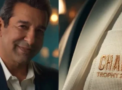 wasim akram unveils the champions jacket in thrilling new icc promo