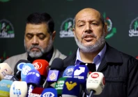 hamas officials khalil al hayya and osama hamdan attend a press conference in beirut lebanon november 21 2023 photo reuters hamas officials khalil al hayya and osama hamdan attend a press conference in beirut lebanon november 21 2023 photo reuters