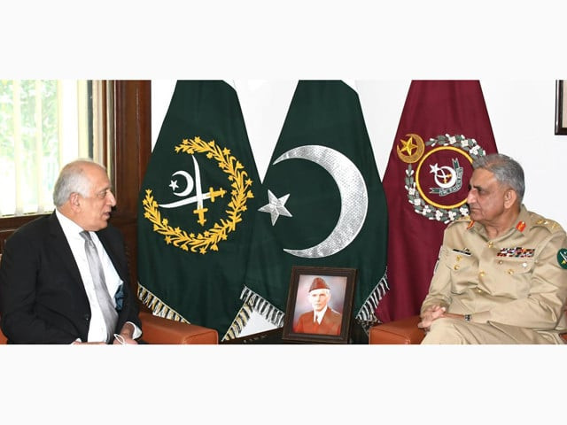 former us special representative for afghanistan reconciliation zalmay khalilzad meets coas gen qamar at ghq on april 1 photo ispr former us special representative for afghanistan reconciliation zalmay khalilzad meets coas gen qamar at ghq on april 1 photo ispr