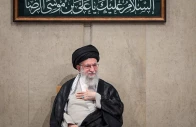 this handout picture provided by the office of iran s supreme leader ayatollah ali khamenei shows him speaking during a ceremony marking the death anniversary of the shia eighth imam reza in tehran on august 24 2025 photo afp