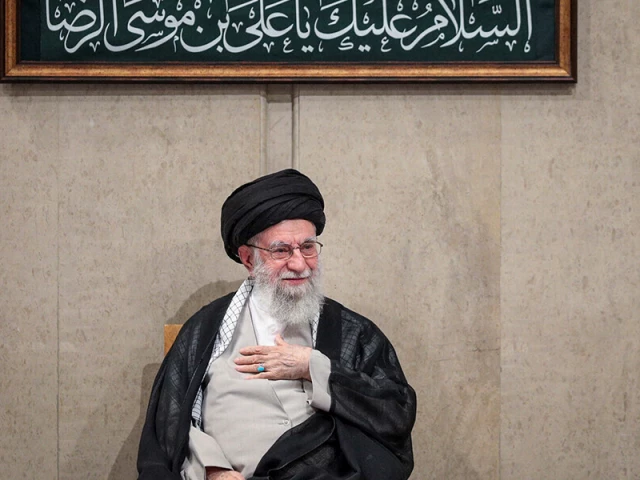this handout picture provided by the office of iran s supreme leader ayatollah ali khamenei shows him speaking during a ceremony marking the death anniversary of the shia eighth imam reza in tehran on august 24 2025 photo afp