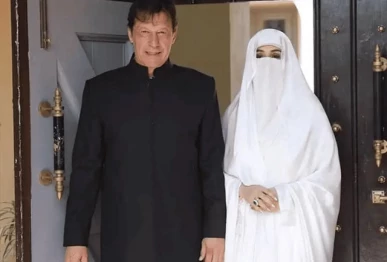 imran khan and wife bushra bibi photo file