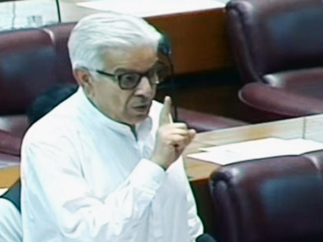 defence minister khawaja asif addressing the na session on may 22 2023 screengrab