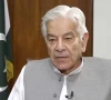 defence minister khawaja asif during an interview with voice of america voa screengrab