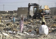 mda officials begun demolishing homes after the repatriation of thousands of afghan nationals from the afghan camp in karachi on october 15 photo inp mda officials begun demolishing homes after the repatriation of thousands of afghan nationals from the afghan camp in karachi on october 15 photo inp