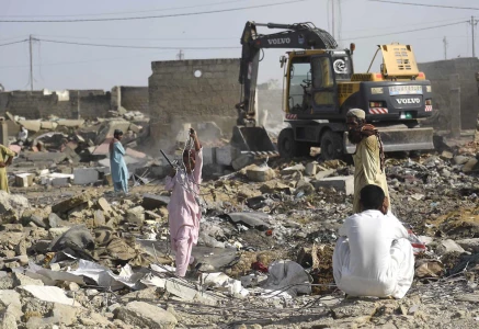 mda officials begun demolishing homes after the repatriation of thousands of afghan nationals from the afghan camp in karachi on october 15 photo inp
