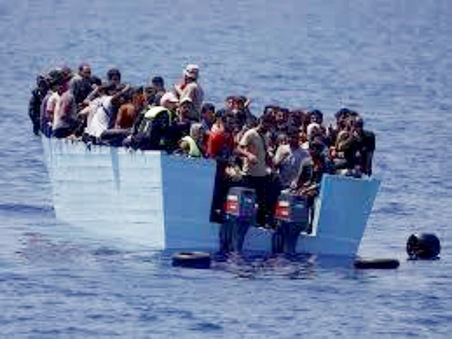 wooden vessel carrying dozens of migrants capsized off the coast of libya on tuesday photo afp wooden vessel carrying dozens of migrants capsized off the coast of libya on tuesday photo afp