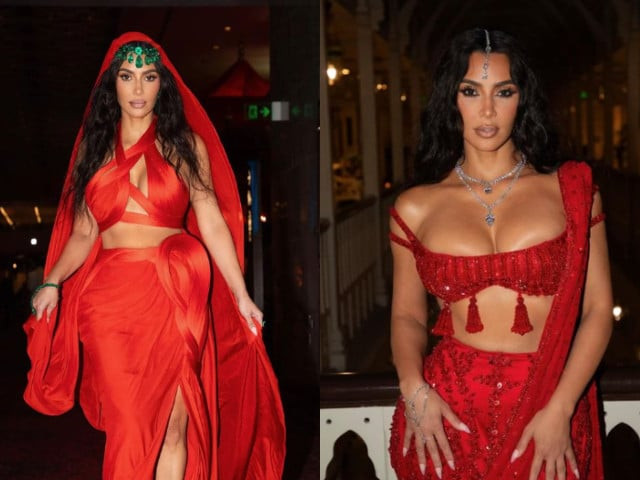 kim kardashian criticized for wearing red at ambani wedding in india that s saved for the bride kim kardashian criticized for wearing red at ambani wedding in india that s saved for the bride
