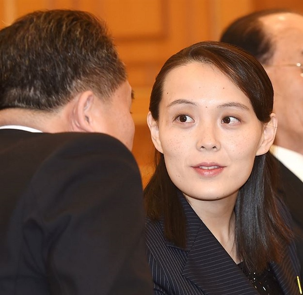 Kim Yo Jong, sister of North Korea's leader Kim Jong Un at a meeting during the PyeongChang Winter Olympics. PHOTO: THE KOREA TIMES