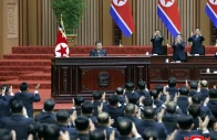 north korean leader kim jong un attends the second day of the first session of the supreme people s assembly in pyongyang north korea march 23 2026 in this picture released by north korea s official korean central news agency kcna via reuters