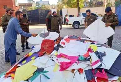 some 3 000 people have been arrested and over 100 000 kites confiscated across punjab over the past month photo aa