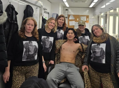 hudson williams jokes about contract clause requiring makeup team to wear his leopard print photo