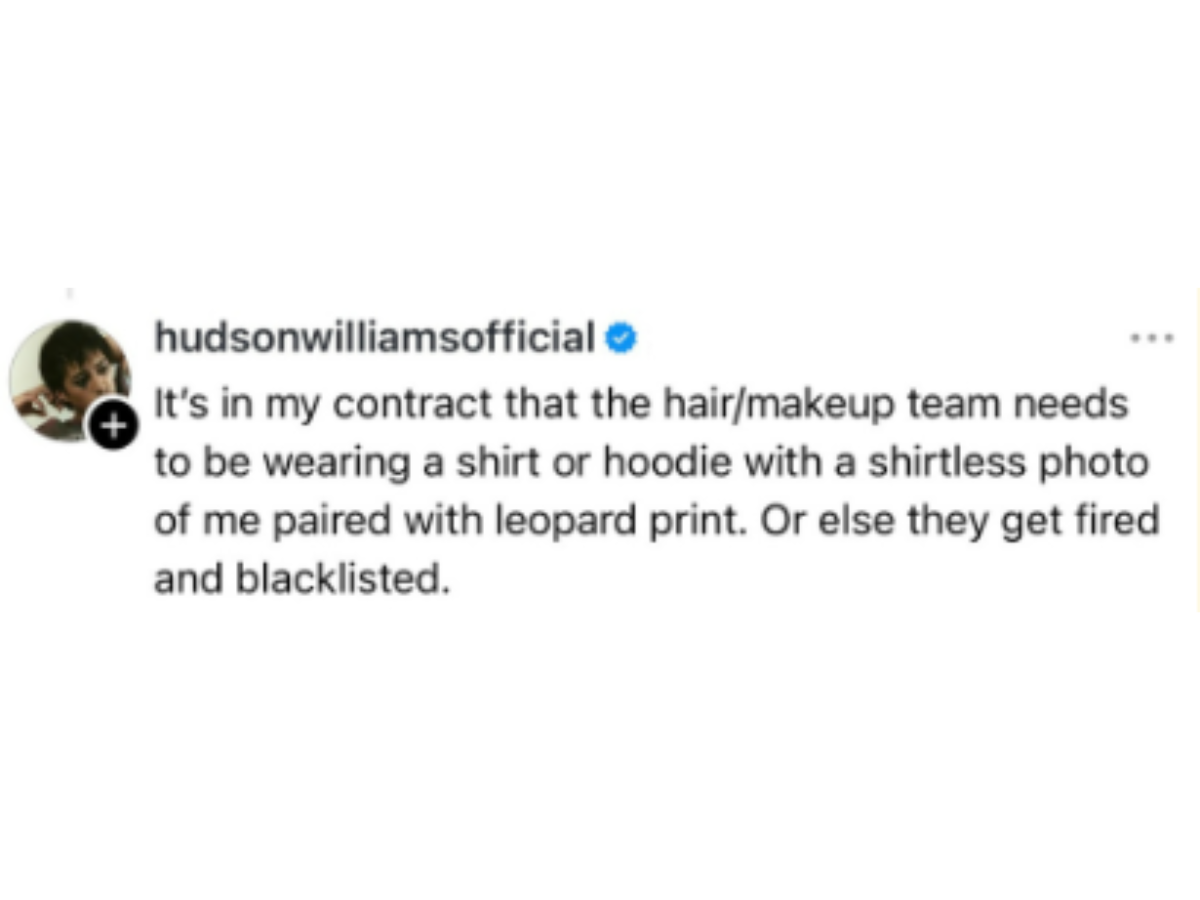 Photo: Threads @hudsonwilliamsofficial