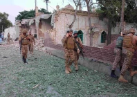 army personnel inspect following an explosion inside the police headquarters at kohat in pakistan s khyber pakhtunkhwa province on september 18 2026 photo afp