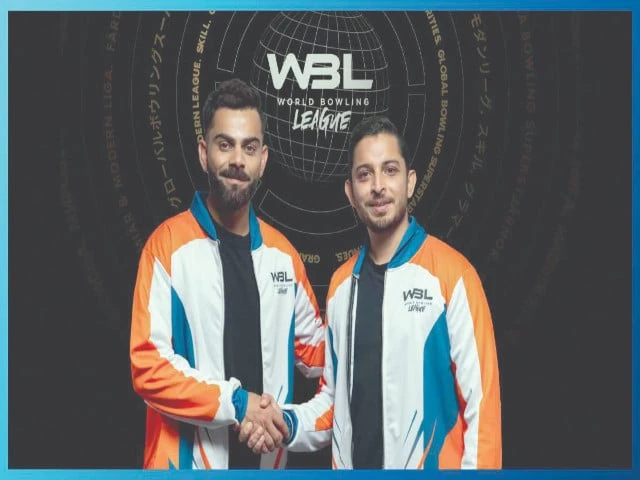 ex indian cricket captain virat kohli and wbl chief adi k mishra seen at the launch of the world bowling league on friday photo reuters ex indian cricket captain virat kohli and wbl chief adi k mishra seen at the launch of the world bowling league on friday photo reuters