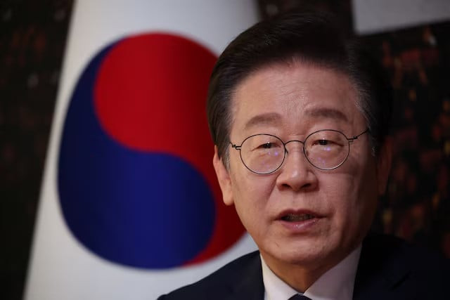 south korea s main opposition democratic party leader lee jae myung speaks during an interview with reuters at the national assembly in seoul south korea december 6 2024 photo reuters south korea s main opposition democratic party leader lee jae myung speaks during an interview with reuters at the national assembly in seoul south korea december 6 2024 photo reuters