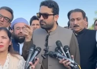 khyber pakhtunkhwa chief minister sohail afridi made a controversial statement during a media talk outside adiala jail screengrab
