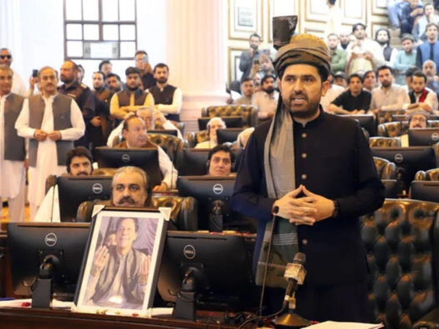 chief minister of khyber pakhtunkhwa sohail afridi speaks during assembly session in peshawar on october 13 photo k p government file chief minister of khyber pakhtunkhwa sohail afridi speaks during assembly session in peshawar on october 13 photo k p government file