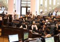 k p lawmakers protest over 14 schools left non functional for more than decade