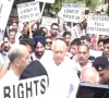 kashmiris demand statehood at delhi protest kashmiris demand statehood at delhi protest