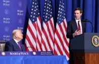 us president donald trump listens as his son in law jared kushner speaks during the inaugural board of peace meeting at the us institute of peace in washington dc us february 19 2026 photo reuters