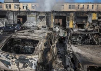 firefighters work at a site of a destroyed car service hit during russian missile and drone strike amid russia s attack on ukraine in kyiv ukraine september 8 2026 photo reuters
