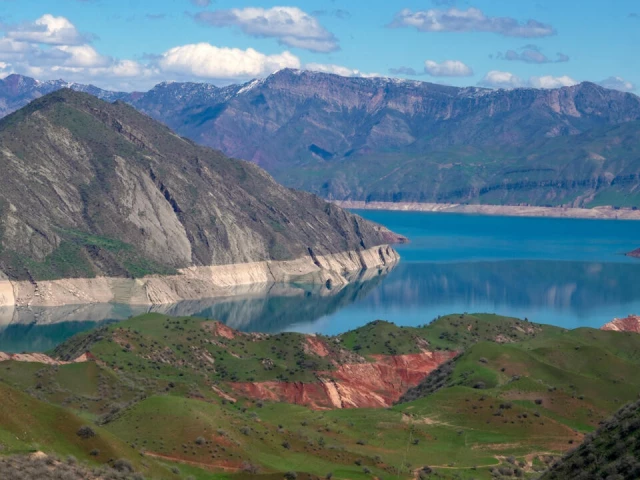 water in tajikistan s nurek reservoir seen here in march 2024 has dropped sharply since late 2024 photo afp file water in tajikistan s nurek reservoir seen here in march 2024 has dropped sharply since late 2024 photo afp file