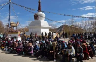 demonstrators attend a sit in protest demanding constitutional safeguards and statehood in the himalayan region of ladakh march 21 2024 reuters stringer