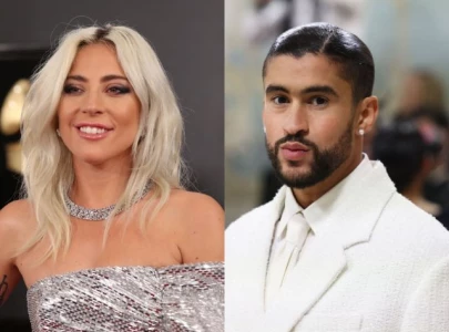 cute grammy moment as lady gaga surprises bad bunny