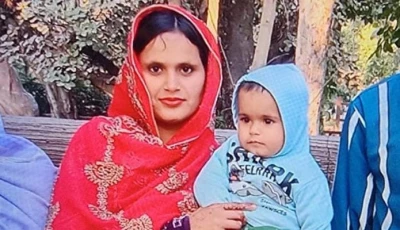 a file photo of deceased mother sadia with her 10 month old daughter rida fatima photo express