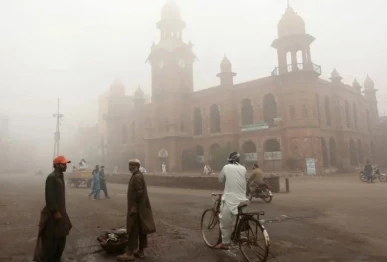 a view of smog in punjab province photo afp