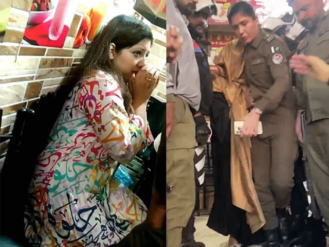 a police team led by gulberg circle assistant superintendent of police asp syeda shehrbano naqvi intervened and saved the woman from the mob