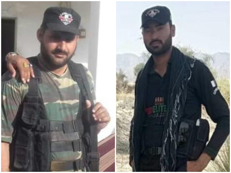 martyred police personnel bashir khan l and saif ali khan r photo express