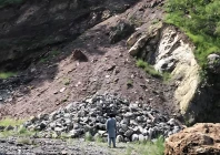 a shallow landslide along the n45 at the balakot area photo nazir bazai