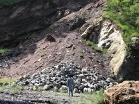a shallow landslide along the n45 at the balakot area photo nazir bazai