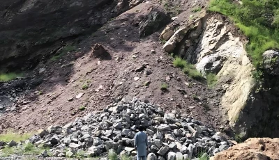 a shallow landslide along the n45 at the balakot area photo nazir bazai