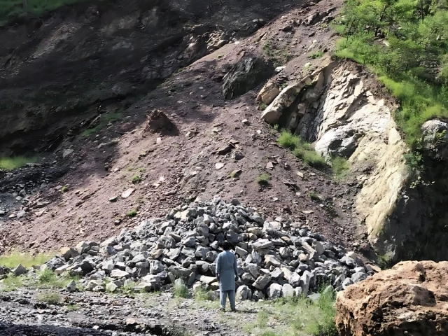 a shallow landslide along the n45 at the balakot area photo nazir bazai