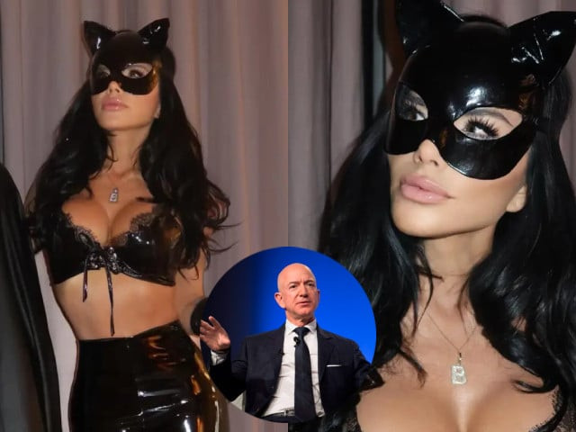 lauren s nchez stuns in catwoman costume teases fianc jeff bezos as her batman in fall photo dump