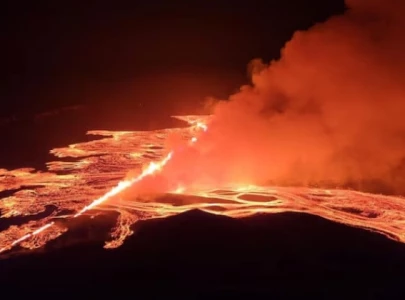 iceland volcano erupts again spewing fountains of lava