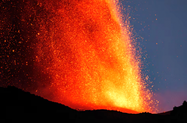 lava rises from a crater of mount etna europe s most active volcano italy july 4 2024 photo reuters lava rises from a crater of mount etna europe s most active volcano italy july 4 2024 photo reuters