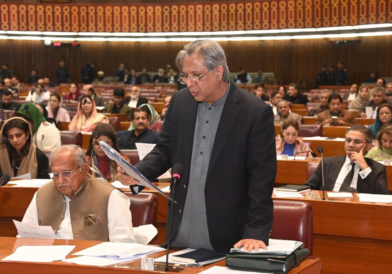 minister for law and justice azam nazeer tarar tabling a resolution in national assembly on friday photo pid