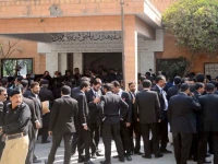 lawyers surround ssp office on tuesday photo express