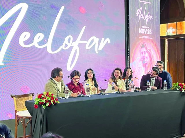 cast members at a media junket for the film neelofar in karachi photo express cast members at a media junket for the film neelofar in karachi photo express