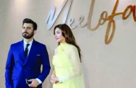 fawad khan and mahira khan at an event in lahore photo express