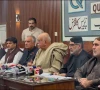 political leaders including tehreek tahaffuz e aain pakistan head mahmood khan achakzai bnp m sardar akhtar mengal np secretary general kabir muhammad anp balochistan president asghar khan achakzai pti balochistan president dawood shah kakar and mwm allama vilayat hussain jafari held a press conference in quetta on thursday photo express
