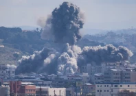 smoke rises from an explosion in the abbasiyeh neighbourhood following an israeli strike in tyre lebanon april 8 2026 photo reuters