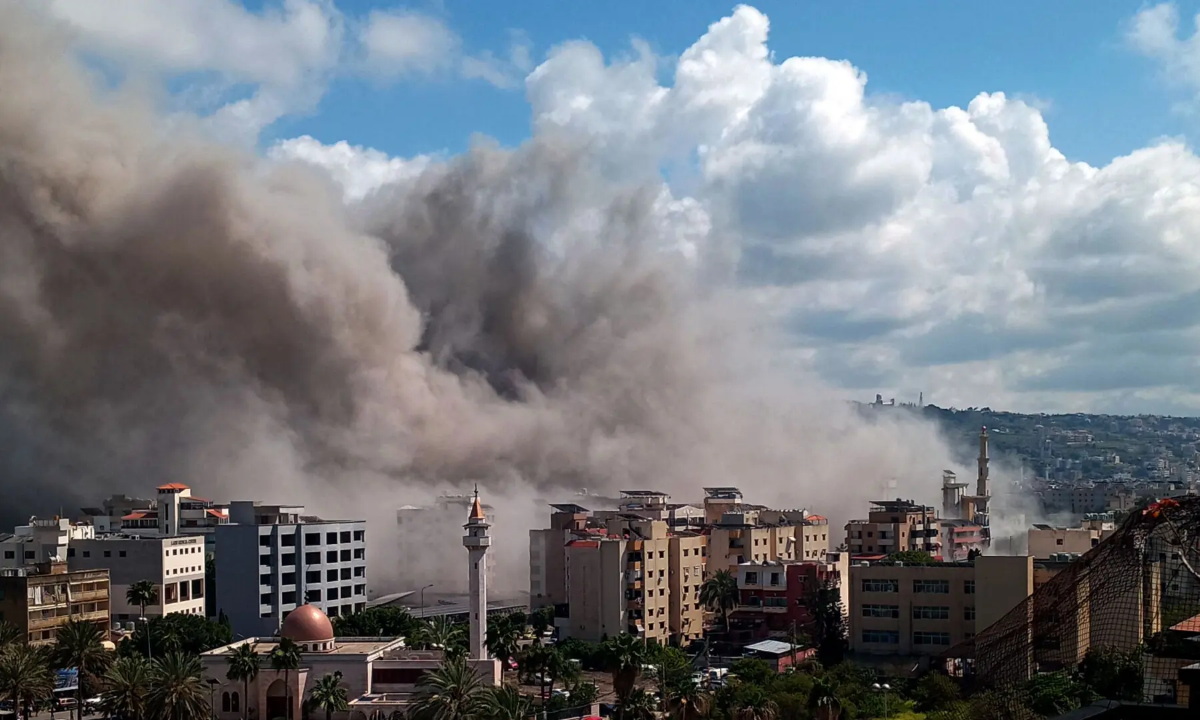 Smoke rises from the site of an Israeli airstrike that targeted an area in the southern Lebanese city of Sidon on April 8, 2026. PHOTO: AFP